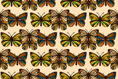 Botanical butterflies seamless pattern vector illustration Product Image 1