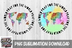 Sublimation Designs for t shirts-Pray for the world-PNG Product Image 1