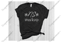 Bella Canvas 3001 Tshirt Mock-up Black Heather Product Image 1
