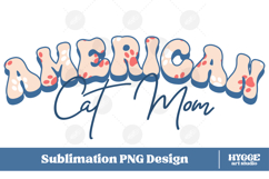 American Cat Mama Papa 4th of July USA Paw DTF PNG Bundle Product Image 5