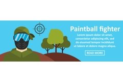 Paintball fighter banner horizontal concept Product Image 1
