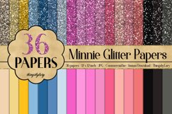 36 Glitter and Solid Color Princess Black, Pink and Blue Product Image 1