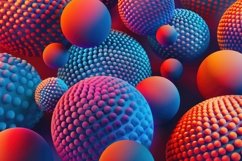 Abstract Colorful 3D Spheres Background Wallpaper Product Image 1