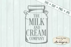 Milk and Cream Company Milk Can SVG DXF File Product Image 2
