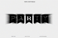Distressed Party Banners, Stippled Text Effect Design Product Image 1