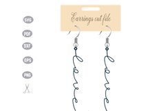 Love Earrings Template Design Product Image 1