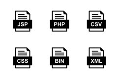 Set Of File Formats Icons Product Image 1