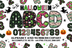 Halloween Alphabet png clipart, halloween letters doodle Product Image 1