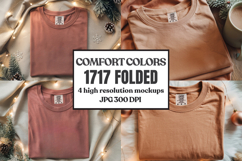 Comfort Colors 1717 Christmas Folded T-Shirt Mockup Product Image 1