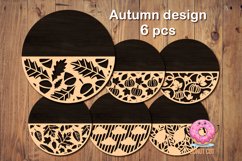 Fall SVG Circle blank, laser cut files for Glowforge, Cricut Product Image 3