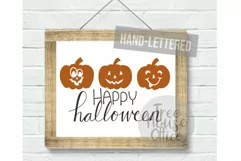 Happy Halloween Cute Pumpkin Front Porch Sign SVG PNG JPG Product Image 3