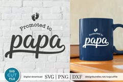 Papa svg - a Promoted to Papa svg file for crafters Product Image 1
