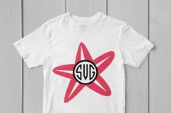 Cute Star Fish - Animal SVG EPS DXF PNG Monogram Cut Files Product Image 3