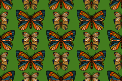 Botanical butterflies seamless pattern vector illustration Product Image 1