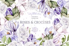 Watercolor Roses &amp; Crocuses Product Image 1