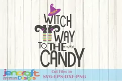 Halloween SVG Witch way to the Candy Witch legs Svg Product Image 2