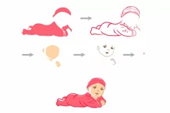Baby Girl Sublimation. Newborn Sublimation. Cute baby Product Image 2