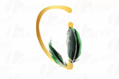 Tribal golden alphabet with feathers clip art, png files Product Image 15