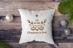 Oh deer svg, Oh deer Christmas is here, reindeer svg quote Product Image 4
