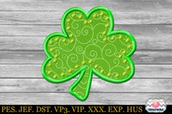 St Patricks Day Shamrock Clover Embroidery Applique Design Product Image 1