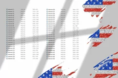 Glitter abstract shapes in colors of American flag Product Image 3