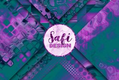 Teal and Purple Digital Papers Product Image 2