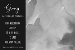 Gray Watercolor Digital Papers Product Image 3