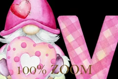 Valentine's Gnomes PNG, Watercolor clip art, Sublimation Gra Product Image 4