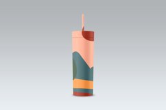 Glass with a straw, mock-up. Product Image 5