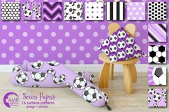 Soccer patterns, Purple Soccer papers AMB-1991 Product Image 2