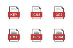 Set Of File Formats Icons Product Image 1