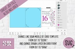 80th Birthday card insert design| Paper cutting |Cricut Card Product Image 2