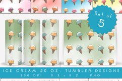 Ice Cream Tumbler Wraps - 20 oz Skinny Tumbler Sublimation Product Image 1