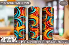 3D Seamless Sublimation Skinny Tumbler Wrap| 20oz | Png Product Image 2