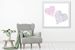 Two Hearts Mandala SVG Cut File Product Image 4