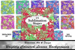 Brightly Coloured Leaves Sublimation Shapes Product Image 1