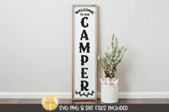 Home Vertical Porch Sign SVG | Welcome To Our Camper Product Image 1