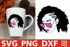 Woman with glasses svg, Braid Black Girl Hairstyles, African Product Image 2