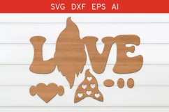 Love Gnome SVG, Gnome Valentine’s Day Sign SVG Product Image 2