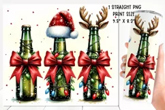Funny christmas beer Tumbler Wrap|PNG. Product Image 2