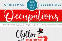 Healthcare worker Christmas svg, a health care worker svg Product Image 5