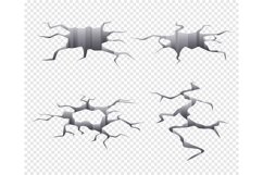 Cracked earth. Dry and dead ground damaged and cracked vecto Product Image 1