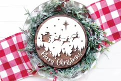 Santa and Reindeer SVG File - Merry Christmas SVG File Product Image 4