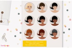 Girl clipart avatar, female logo, social brand LVB65 Peony Product Image 4