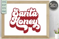 Santa Honey Retro Christmas SVG - PNG, DXF, EPS, SVG, Cut Product Image 7