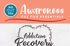 Addiction Recovery Heart - a sobriety svg for sober people Product Image 2