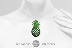 Pineapple Earrings SVG | Laser cut file | Tropical earrings Product Image 2