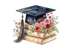 Watercolor Graduation Clipart Collection Bundle Product Image 3