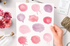 Watercolor Blobs pink clipart Graphics Product Image 1