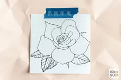 Rose Flower Line Art SVG Graphic Vol 2 Floral Line Art Product Image 11